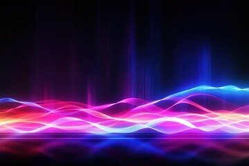 abstract futuristic background with pink blue glowing neon moving high speed sound wave rhythm  lines and bokeh lights. Data transfer concept Fantastic wallpaper