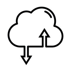 cloud sign symbol vector glyph color icon