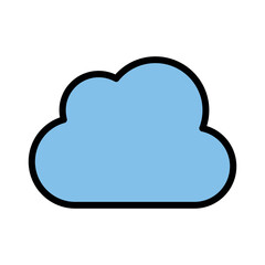 cloud sign symbol vector glyph color icon