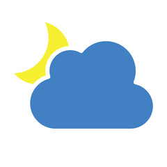 cloud sign symbol vector glyph color icon