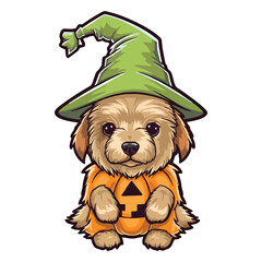 Bewitchingly Cute: Norwich Terrier Dog Embraces Halloween Spirit
