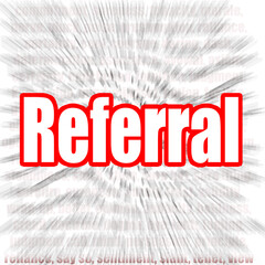 Referral word with zoom in effect