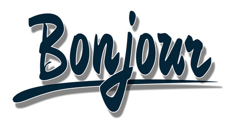 Bonjour word isolated on white background © tang90246