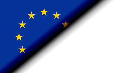 EU flag folded in half