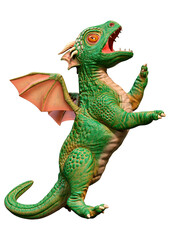 3D Rendering Fairy Tale Dragon on White