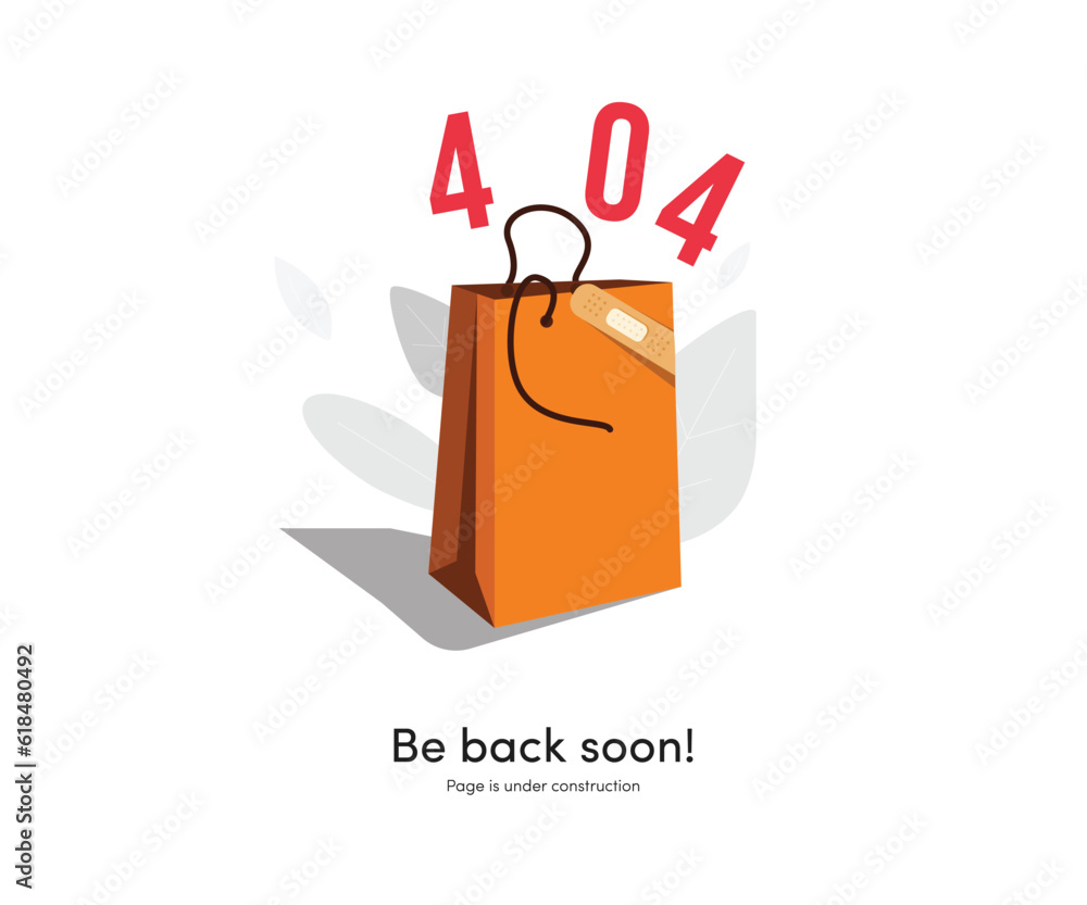 Poster error 404 page layout vector graphic design