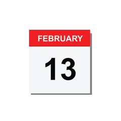 calender icon, 13 february icon with yellow background