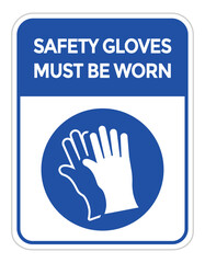 Fototapeta premium protective gloves must be worn, vector illustration 