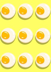 fried eggs illustration