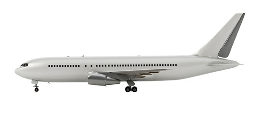 Obraz na płótnie Canvas Generic airplane isolated on transparent background. 3D illustration