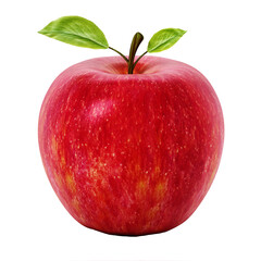 Fresh red apple isolated on transparent background. 3D illustration