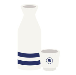 徳利とお猪口のイラスト