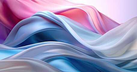Abstract colourful silk  background, colourful waves 