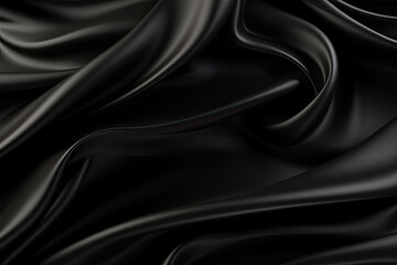 Fototapeta premium Abstract black silk background