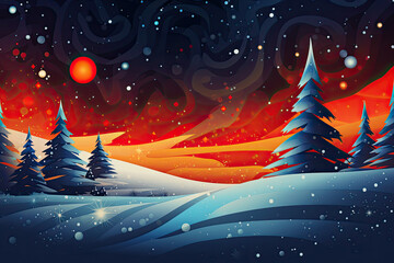 Fototapeta na wymiar Abstract winter background, sparkles and bokeh
