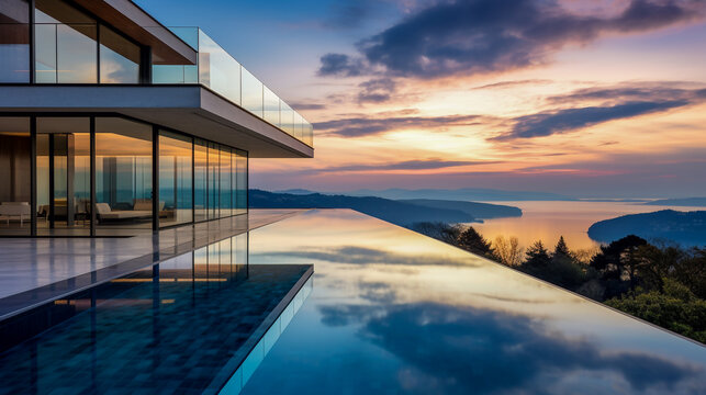 Modern villa with infinity pool