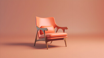 beige armchair in the room