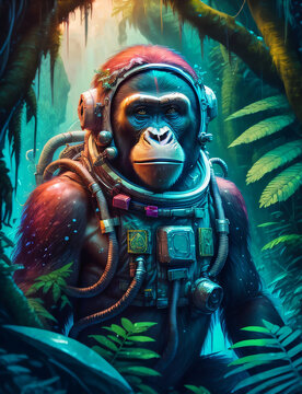 Ape as astronaut 