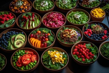 Fototapeta na wymiar Fresh Salads