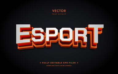 Vector Editable Text Effect in Esport 3D Style