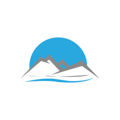 Free vector mountain icon logo design