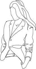 Stylish fashion models set. Abstract stylized female figures. Fashion womans sketch style. Isolated objects on white background. Vector illustration