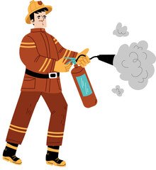 Fototapeta premium Fireman character