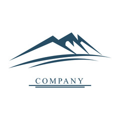 Free vector a mountain logo on white background