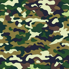 Woodland summer camouflage. Trendy style camo, army illustration.