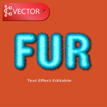 text effect editable fur doll