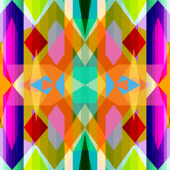 Colourful geometrical composition with colourful elements and forms. Decorative digital artwork with creative graphic shapes.