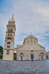 Fototapeta na wymiar Cathedral of Maria Santissima Assunta in Messina, Sicily, southern Italy