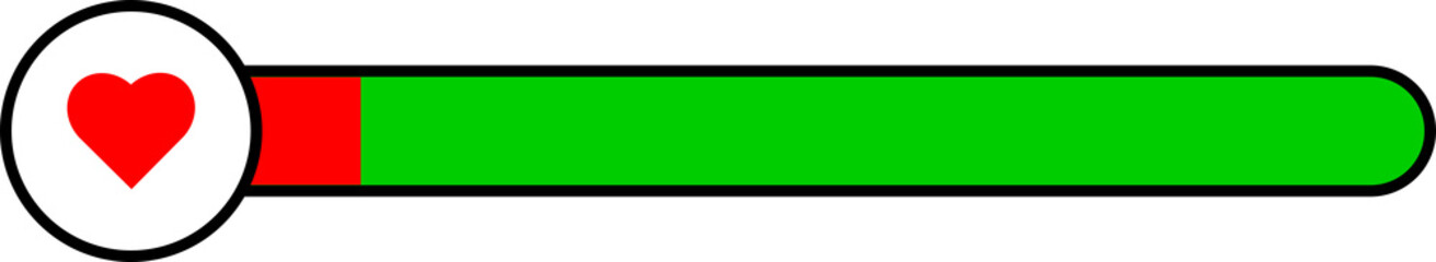 Video game health bar icon