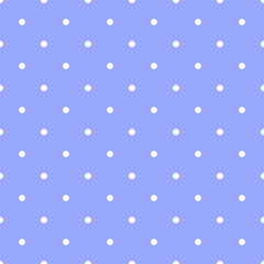 Blue and White Polka Dots Pattern Repeat Background