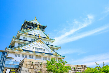Obraz premium 初夏の大阪城 大阪府大阪市 Osaka Castle in early summer. Oosaka Pref, Oosaka City.