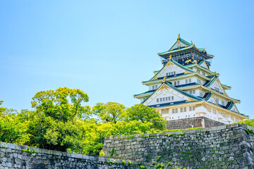 初夏の大阪城　大阪府大阪市　Osaka Castle in early summer. Oosaka Pref, Oosaka City.