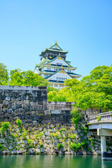 Obraz premium 初夏の大阪城 大阪府大阪市 Osaka Castle in early summer. Oosaka Pref, Oosaka City.