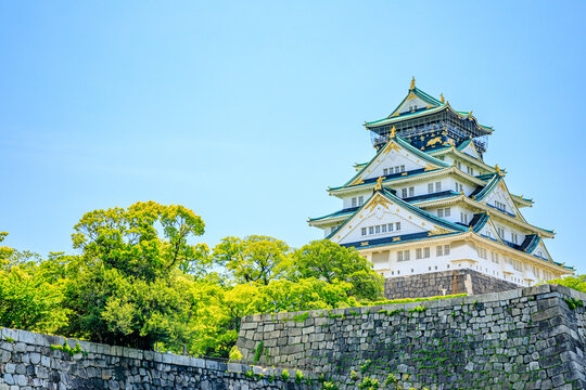 初夏の大阪城　大阪府大阪市　Osaka Castle in early summer. Oosaka Pref, Oosaka City.