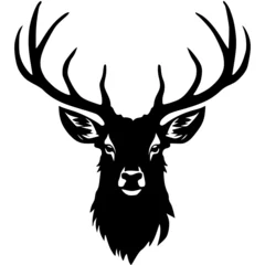 Fotobehang deer head silhouette © Creative Journey