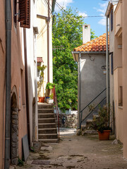 Vrbnik, Insel Krk, Kroatien,Altstadtszene