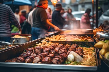 Naklejka premium Street Food