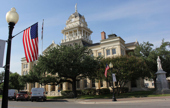 Belton, TX - June 7, 2023: Historic Bell County Courthouse Located in Downtown Belton TX