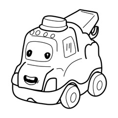 Obraz premium Sketch of car with happy face