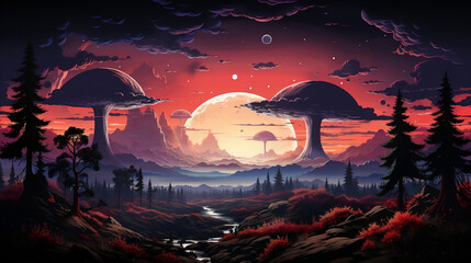 lofi alien landscape 