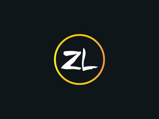 Minimalist Painting Brush ZL lz Business Logo Letter Design For You - obrazy, fototapety, plakaty