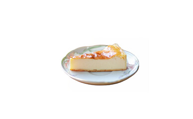 isolated cheesecake in the transparently background