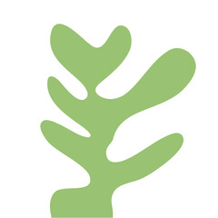 Abstract Green  Coral Shape