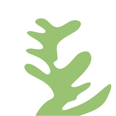 Abstract Green  Coral Shape