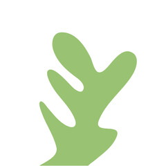 Abstract Green  Coral Shape