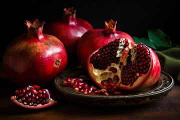 Pomegranate and Seeds.  Generative AI